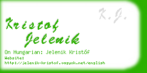 kristof jelenik business card