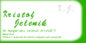 kristof jelenik business card